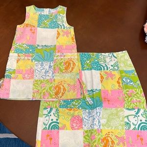 Lilly Pulitzer white label vintage EEUC mommy and me match